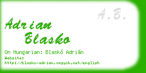 adrian blasko business card